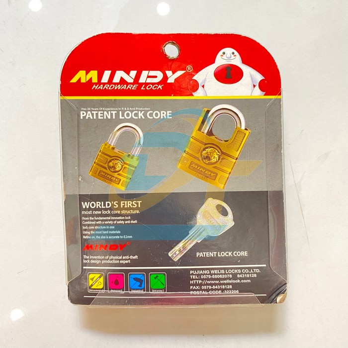 Ổ khóa treo chống cắt Mindy 6F (60mm)  Mindy | Giá rẻ nhất - Công Ty TNHH Thương Mại Dịch Vụ Đạt Tâm
