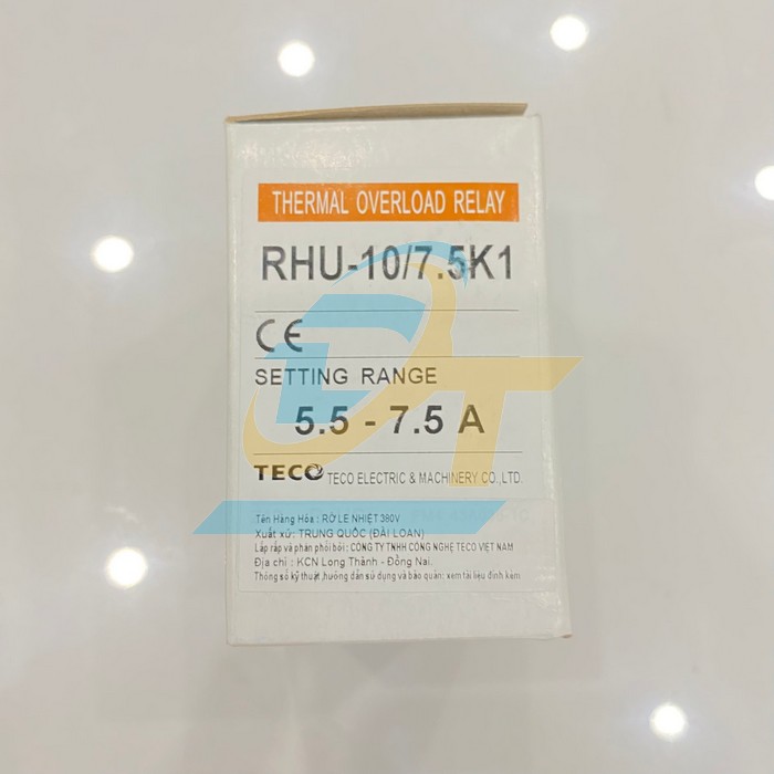 Relay nhiệt 5.5-7.5A Teco RHU-10/7.5K1 RHU-10/7.5K1 Teco | Giá rẻ nhất - Công Ty TNHH Thương Mại Dịch Vụ Đạt Tâm