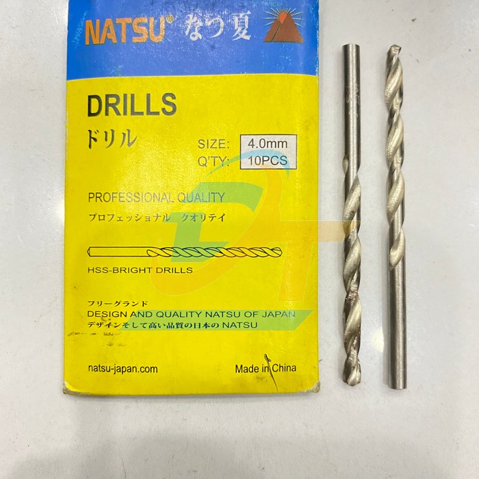 Mũi khoan sắt 4mm Nastu  Natsu | Giá rẻ nhất - Công Ty TNHH Thương Mại Dịch Vụ Đạt Tâm