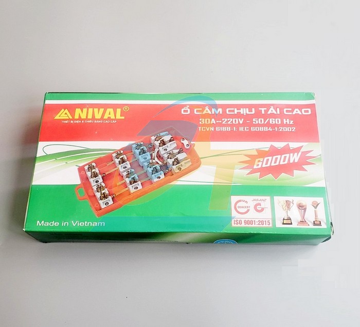 Ổ cắm 8 lỗ lõi sứ chịu tải cao 6000W Nival N860 N860 NIVAL | Giá rẻ nhất - Công Ty TNHH Thương Mại Dịch Vụ Đạt Tâm