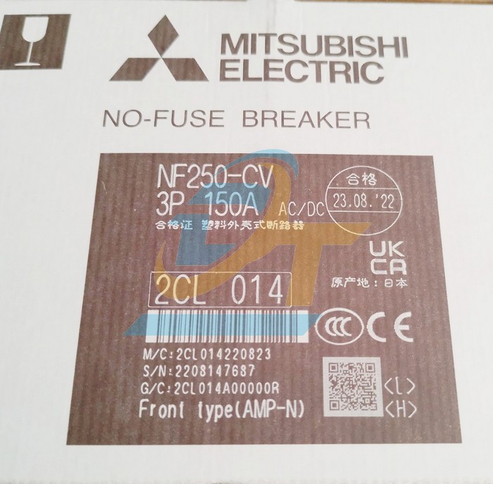 Cầu dao điện MCCB (khối) Mitsubishi NF250-CV 3P 150A 25kA  MITSUBISHI | Giá rẻ nhất - Công Ty TNHH Thương Mại Dịch Vụ Đạt Tâm