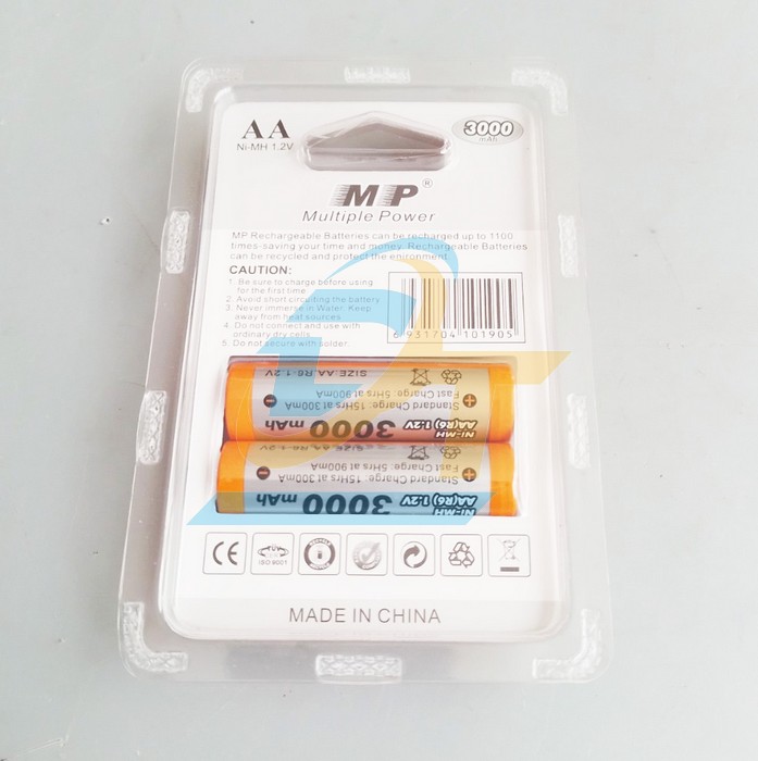 Pin sạc Ni-MH AA(R6) 1.2V 3000mAh MP  MP | Giá rẻ nhất - Công Ty TNHH Thương Mại Dịch Vụ Đạt Tâm