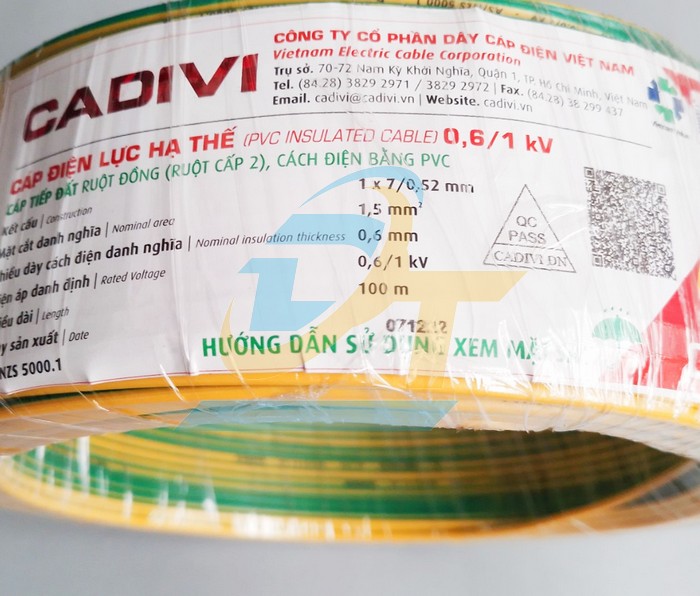 Dây điện Cadivi CV 1.5 - 0.6/1kV  Cadivi | Giá rẻ nhất - Công Ty TNHH Thương Mại Dịch Vụ Đạt Tâm