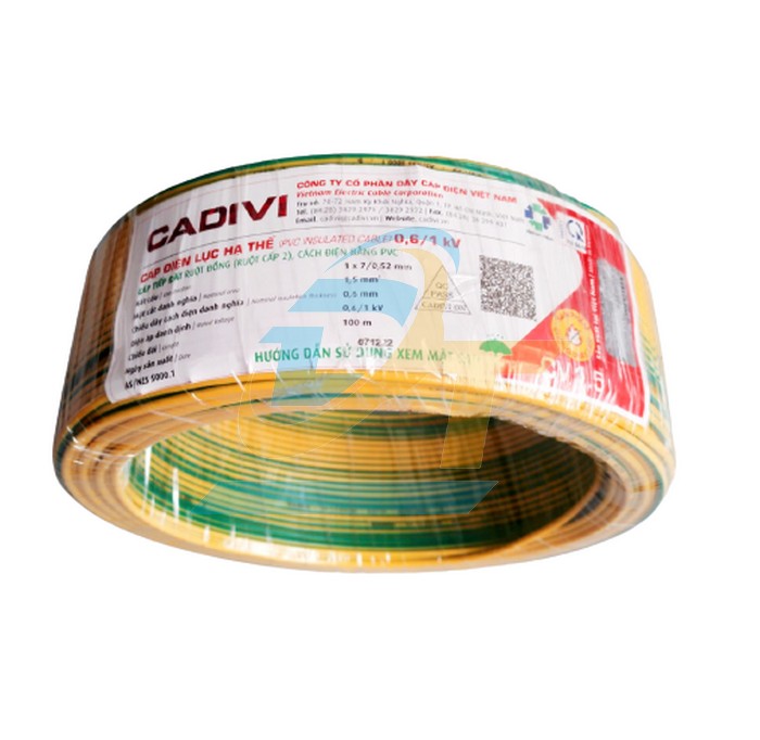 Dây điện Cadivi CV 1.5 - 0.6/1kV  Cadivi | Giá rẻ nhất - Công Ty TNHH Thương Mại Dịch Vụ Đạt Tâm