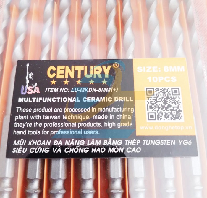 Mũi khoan đa năng 4 cạnh 8mm Century LU-MKDN-8MM(+)  Century | Giá rẻ nhất - Công Ty TNHH Thương Mại Dịch Vụ Đạt Tâm
