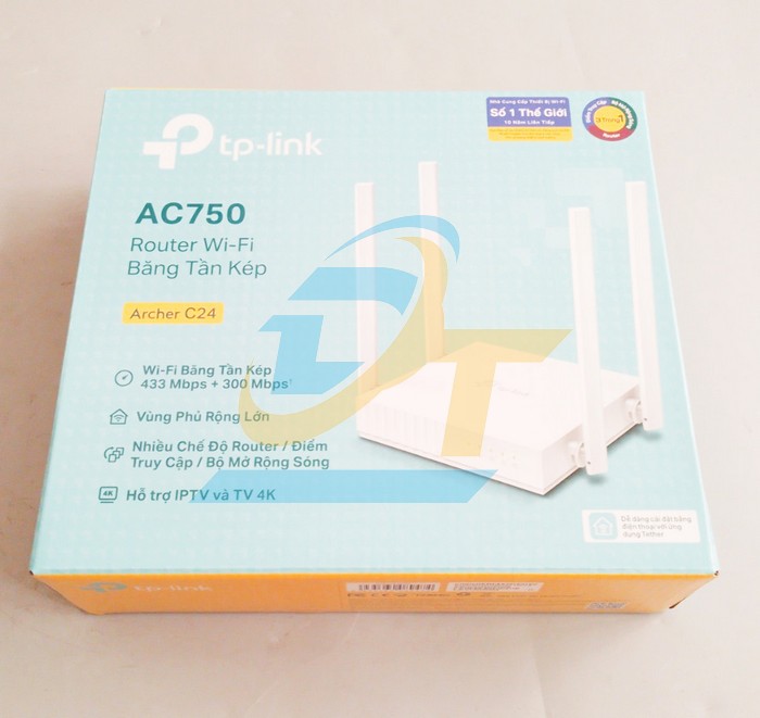 Router Wifi chuẩn AC750 băng tần kép TP-Link Archer C24  TP-Link | Giá rẻ nhất - Công Ty TNHH Thương Mại Dịch Vụ Đạt Tâm