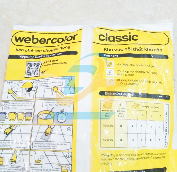 Keo chà ron màu trắng Weber Color Classic G-01 (1kg)  Weberseal | Giá rẻ nhất - Công Ty TNHH Thương Mại Dịch Vụ Đạt Tâm