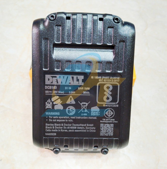 Pin 20V 2.0Ah XR Li-ion Dewalt DCB183-B1  DEWALT | Giá rẻ nhất - Công Ty TNHH Thương Mại Dịch Vụ Đạt Tâm