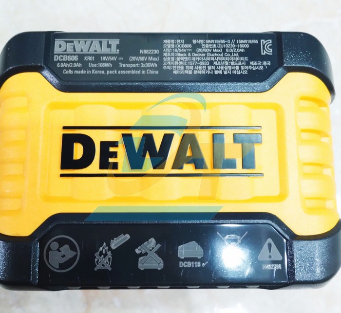 Pin 20V 6.0Ah XR Li-ion Dewalt DCB606-KR  DEWALT | Giá rẻ nhất - Công Ty TNHH Thương Mại Dịch Vụ Đạt Tâm