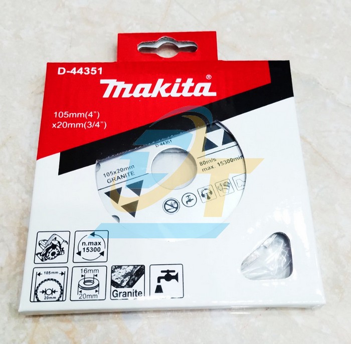 Lưỡi cắt gạch Granite 105x1.6x20mm Makita D-44351  Makita | Giá rẻ nhất - Công Ty TNHH Thương Mại Dịch Vụ Đạt Tâm