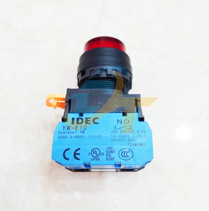 Nút nhấn nhả có đèn 220V phi 22 màu đỏ Idec YW1L-M2E10QM3R (1NO)  IDEC | Giá rẻ nhất - Công Ty TNHH Thương Mại Dịch Vụ Đạt Tâm