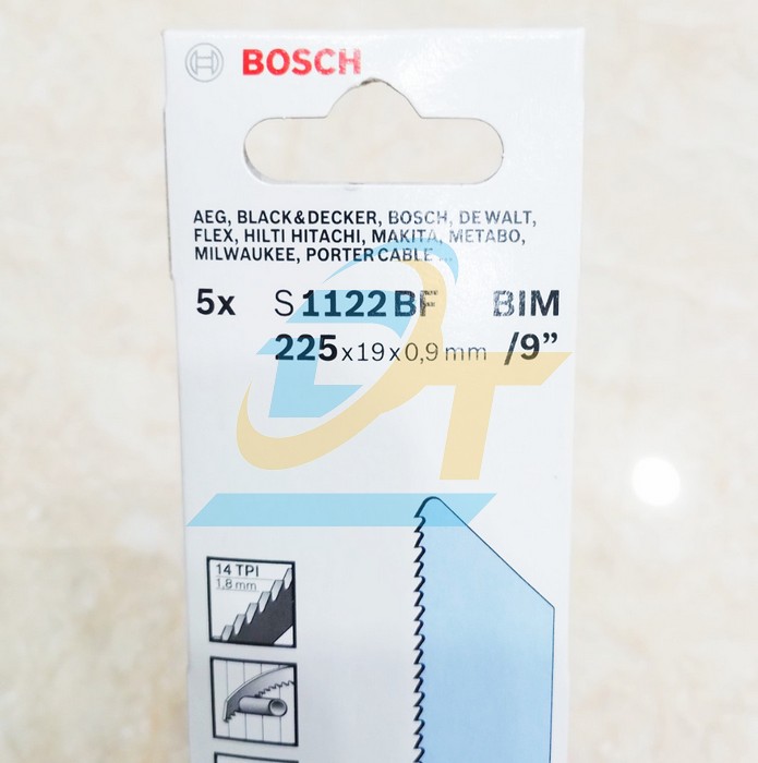 Bộ lưỡi cưa kiếm 5 cây 9"/225x19x0.9mm Bosch S1122BF 2608565019  Bosch | Giá rẻ nhất - Công Ty TNHH Thương Mại Dịch Vụ Đạt Tâm