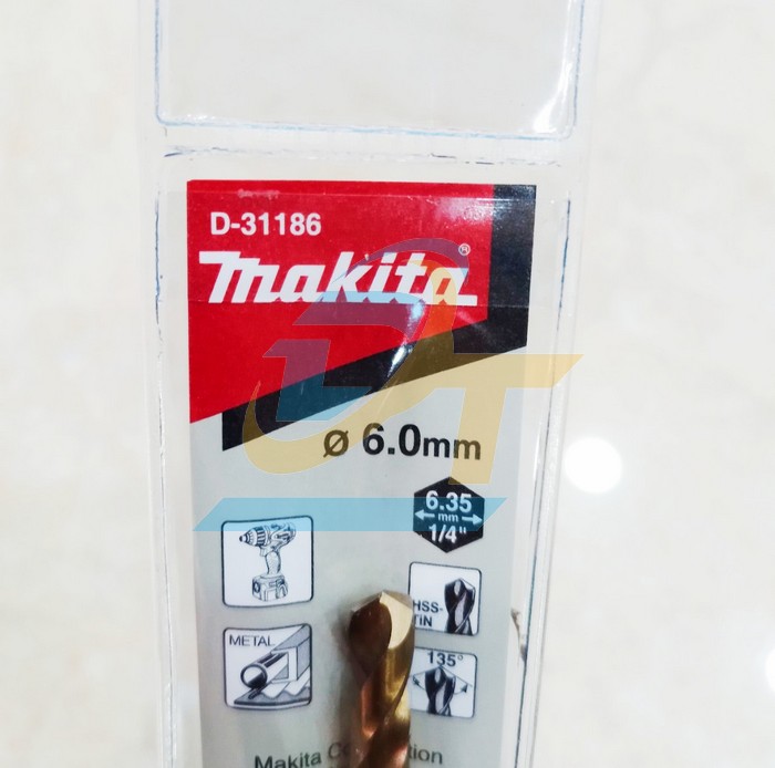 Mũi khoan sắt HSS-TIN chuôi lục giác 6x113mm Makita D-31186 D-31186 Makita | Giá rẻ nhất - Công Ty TNHH Thương Mại Dịch Vụ Đạt Tâm