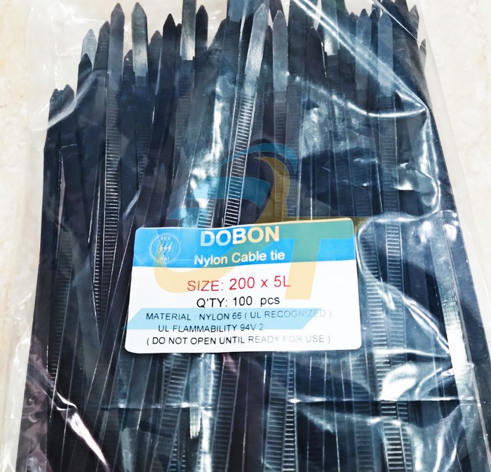 Dây rút nhựa đen Dobon 200mm  DOBON | Giá rẻ nhất - Công Ty TNHH Thương Mại Dịch Vụ Đạt Tâm