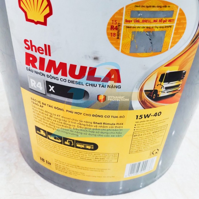 Dầu động cơ Shell Rimula R4X 15W-40 18L  Shell-Spirax | Giá rẻ nhất - Công Ty TNHH Thương Mại Dịch Vụ Đạt Tâm