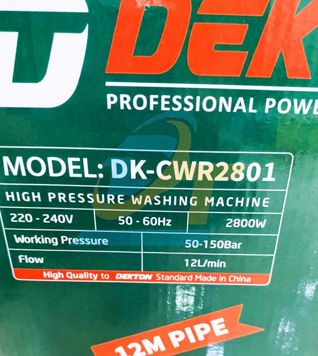 Máy xịt rửa xe chỉnh áp 2800W Dekton DK-CWR2801  DEKTON | Giá rẻ nhất - Công Ty TNHH Thương Mại Dịch Vụ Đạt Tâm