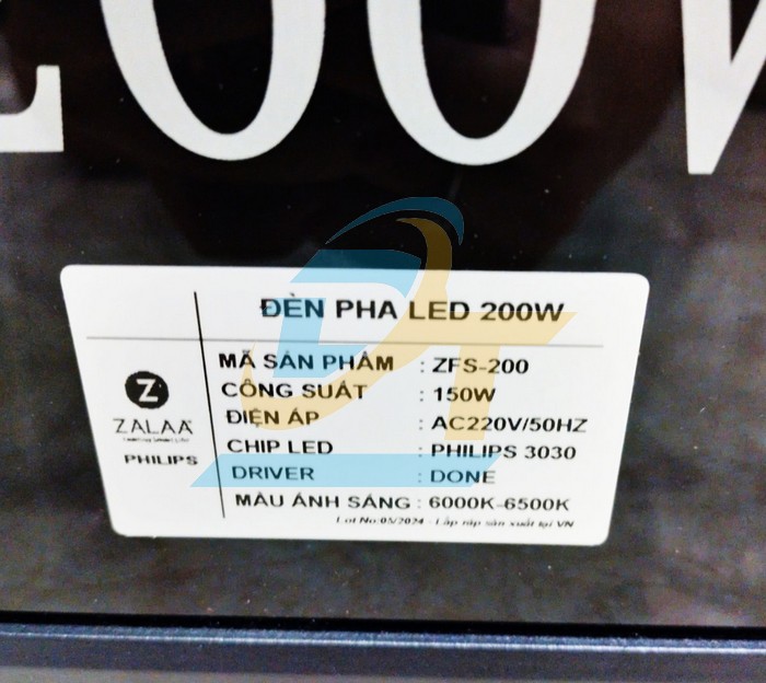 Đèn Led pha 200W 220V 6500K Zalaa ZFS-200  ZALAA | Giá rẻ nhất - Công Ty TNHH Thương Mại Dịch Vụ Đạt Tâm