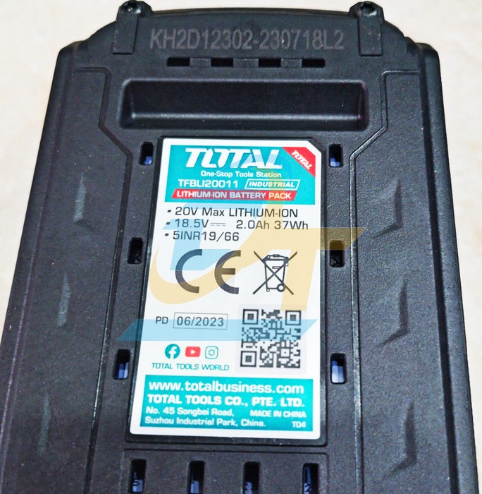 Pin 20V 2.0Ah Li-ion Total TFBLI20011  Total | Giá rẻ nhất - Công Ty TNHH Thương Mại Dịch Vụ Đạt Tâm