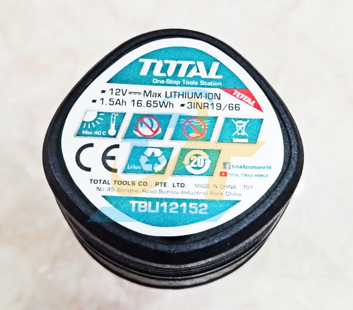 Pin Li-ion 12V 1.5Ah Total TBLI12152 TBLI12152 Total | Giá rẻ nhất - Công Ty TNHH Thương Mại Dịch Vụ Đạt Tâm